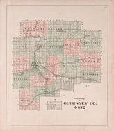 Guernsey County Outline Map, Guernsey County 1902